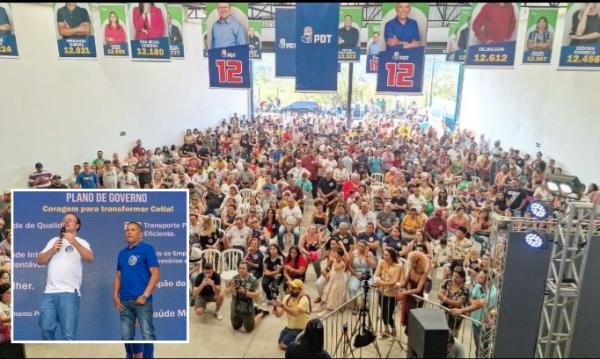 Welington Formiga leva uma multidão no lançamento de sua campanha para prefeito de Cotia