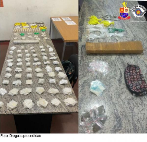  Polícia Militar detém um homem e uma mulher por crime de tráfico de drogas em Itapevi