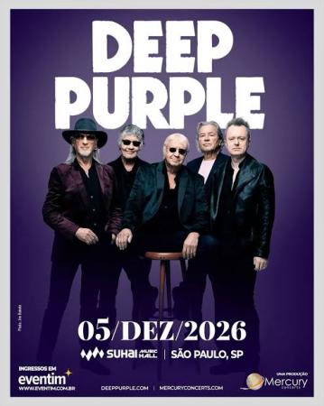 Deep Purple retorna ao Brasil para show único na Suhai em São Paulo