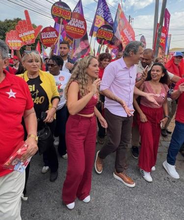 Força na Base: Fernando Haddad desembarca em Embu das Artes e consolida palanque de Rosângela Santos