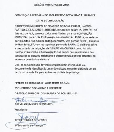 Edital de Convocação