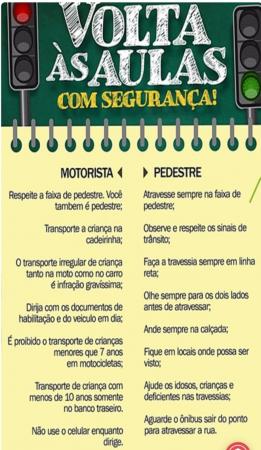 Volta as aulas e o trânsito