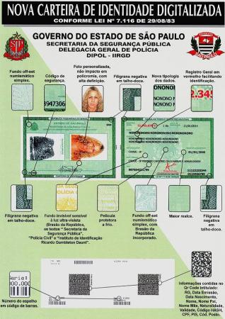 Governo de São Paulo começa a emitir os novos modelos de carteira de identidade